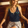 The Paget Tank paired with Kitty Short in Starlight Embellished Stripe.