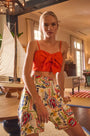 The Pearl Top in Tangerine Tango paired with Ginny Bermuda Short