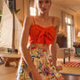 The Pearl Top in Tangerine Tango paired with Ginny Bermuda Short