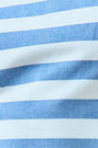 Close up of The Pepper Top in Sailing Stripe