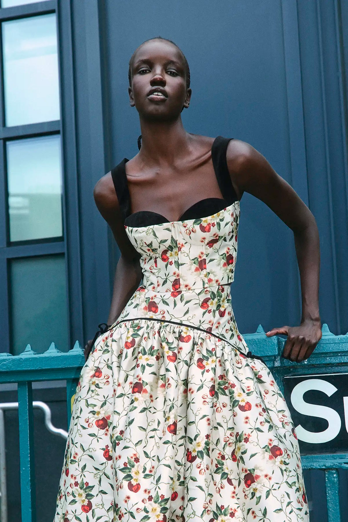 The Nolita Skirt in Camellia Ivory paired with the matching Ralston Bustier Top.