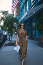 The Redmond Dress in Soho Leopard Camel.