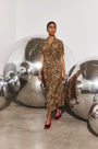 The Redmond Dress in Soho Leopard Camel.