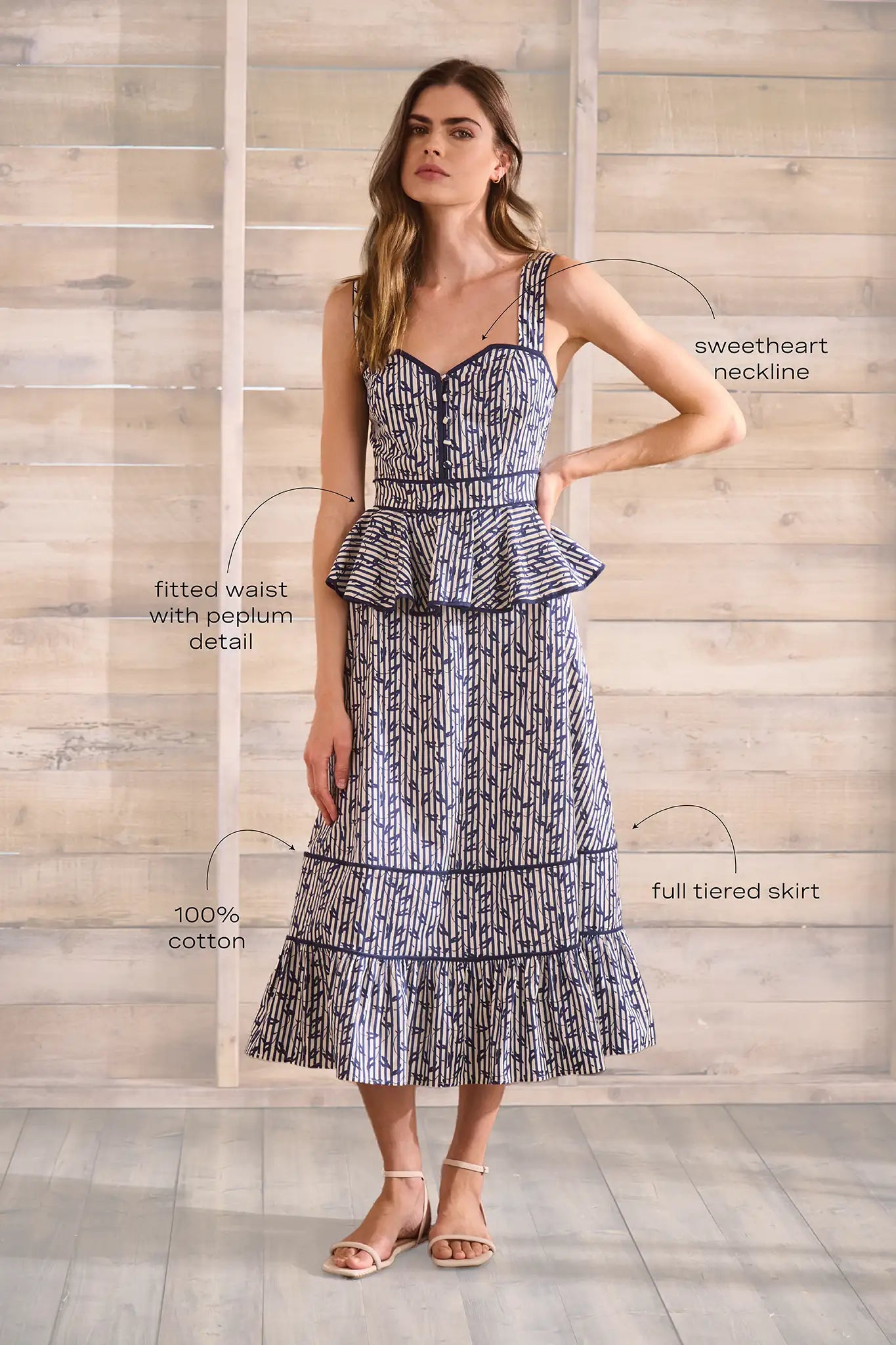 Lacey Dress | Peplum Midi Dress | Hunter Bell Lacey Dress | Peplum Midi Dress | Hunter Bell