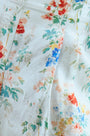Close up of the Catalina Shorts in falling blossom print 