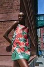 The Roarke Dress in Evergreen Conservatory. 