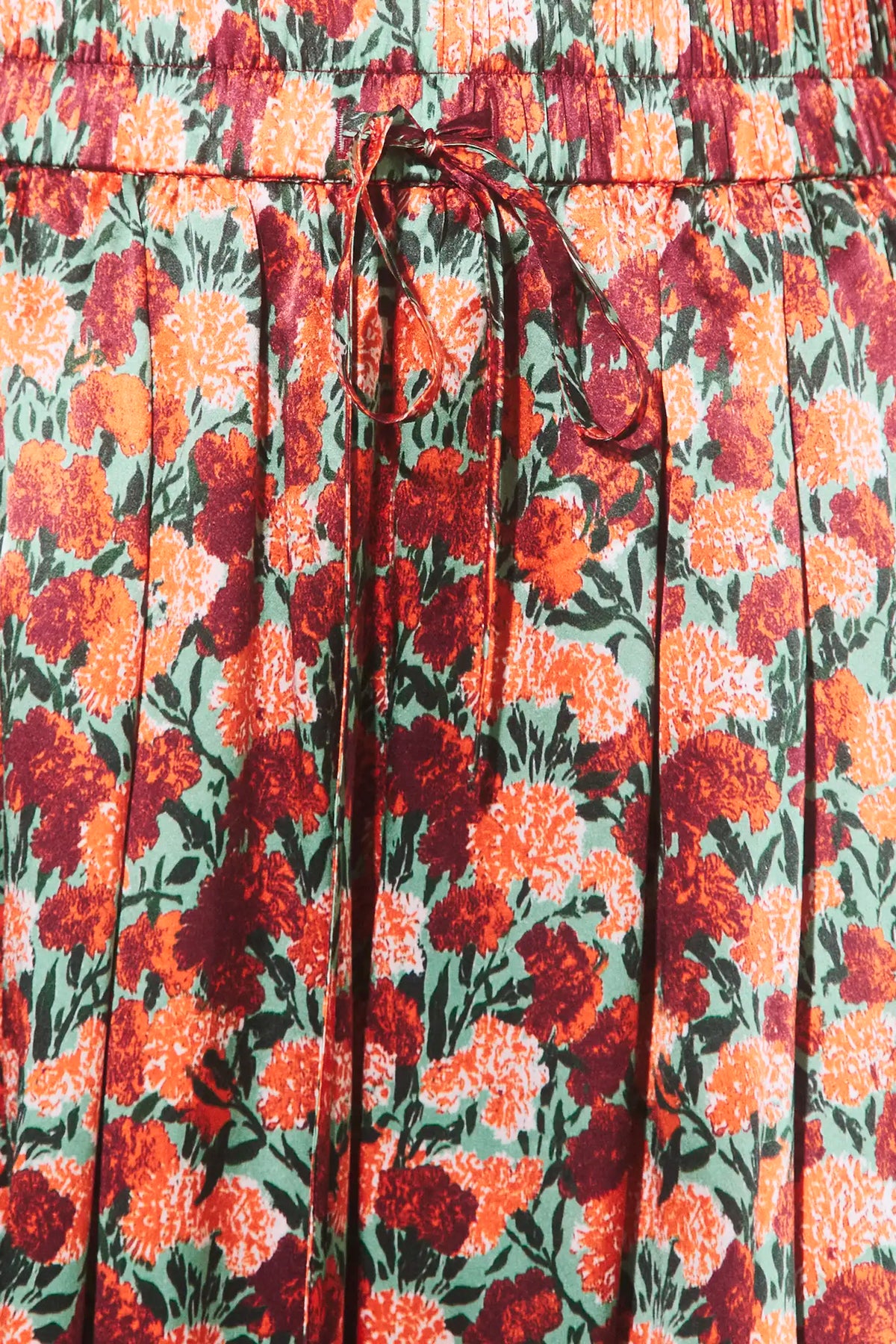 Close up of the Whisper Pant in Crimson Blossom.