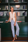 The Roma Vest paired with Juno Pant in Sailing Stripe 