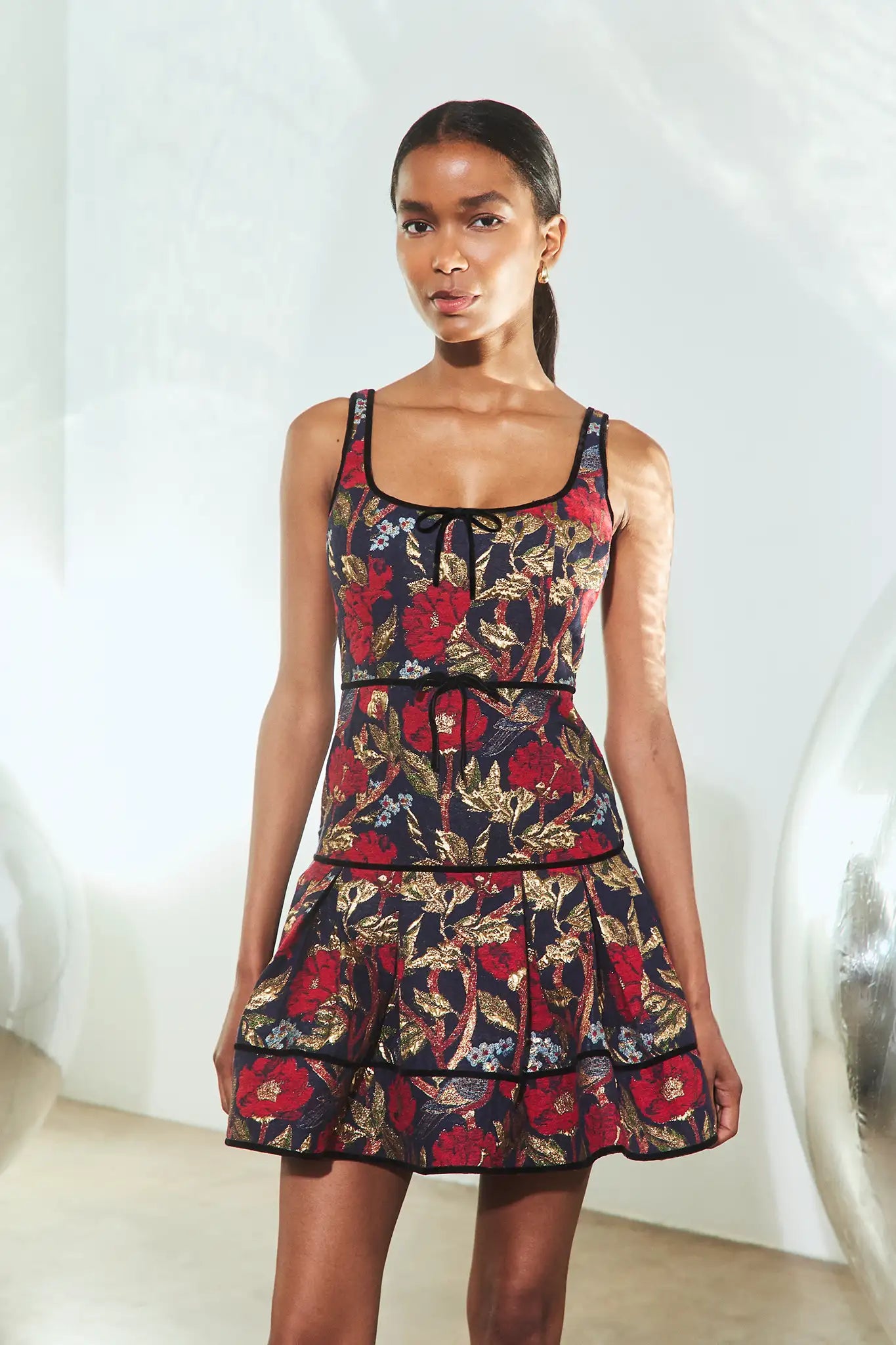 The Rosalind Dress in Palais Floral Gold.