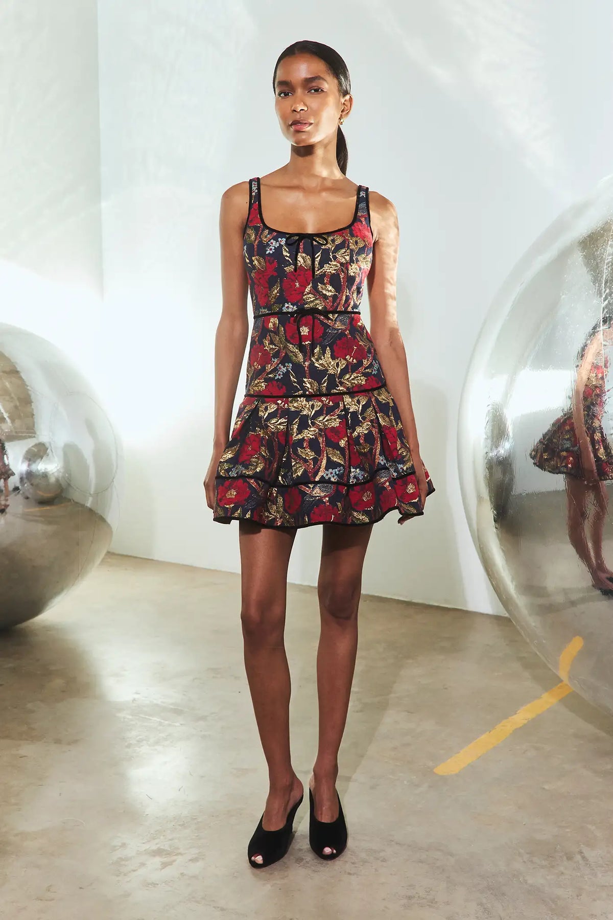 The Rosalind Dress in Palais Floral Gold.