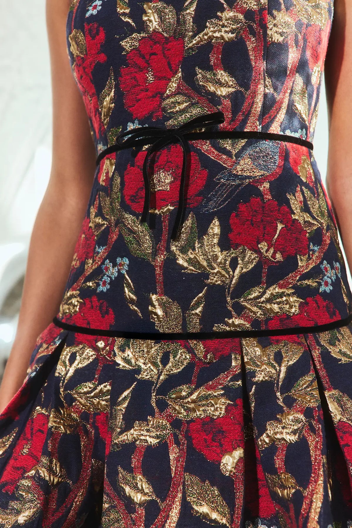 The Rosalind Dress in Palais Floral Gold.