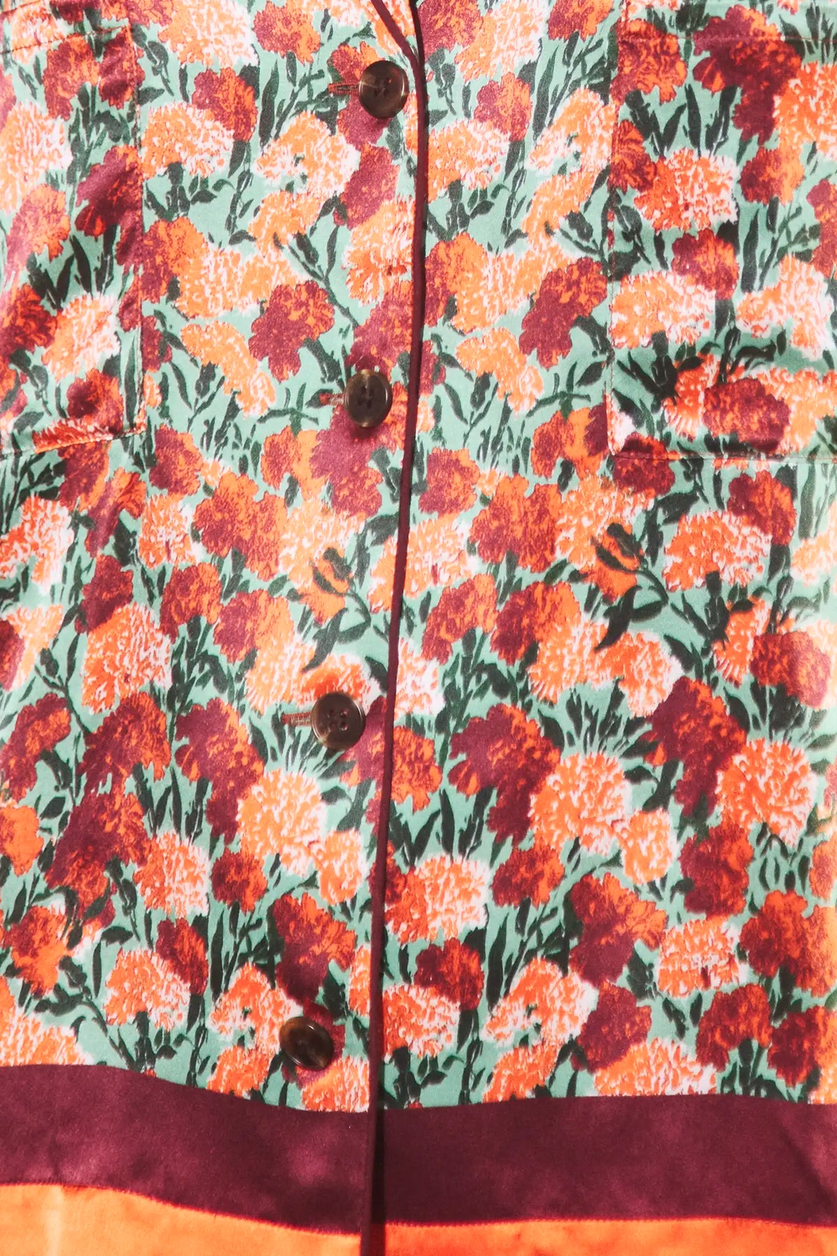 Close up of the Roxy Top in Crimson Blossom.