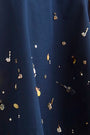 Close up of the Ida Skirt in Atelier Splatter Navy. 