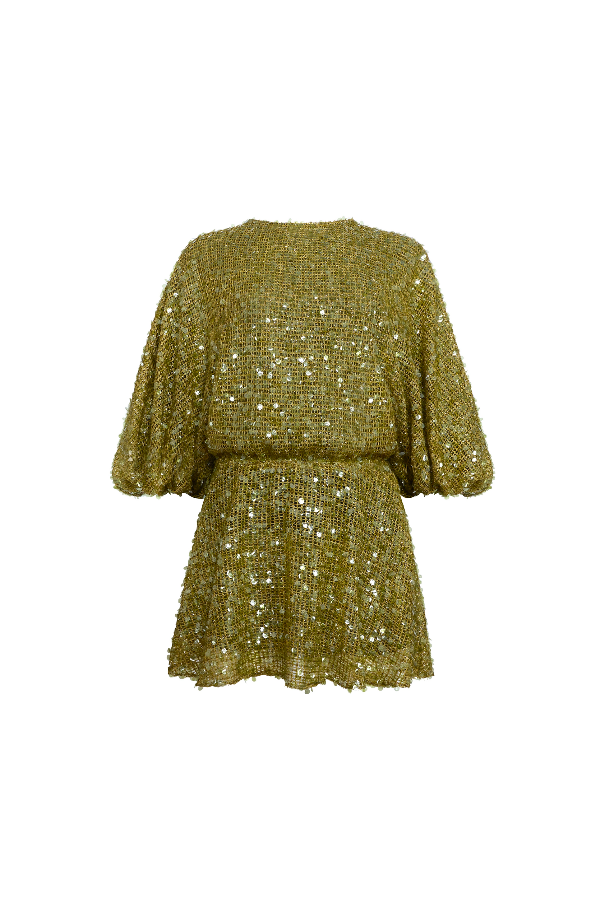 The Salter Mini Dress in Moss Sequin. 