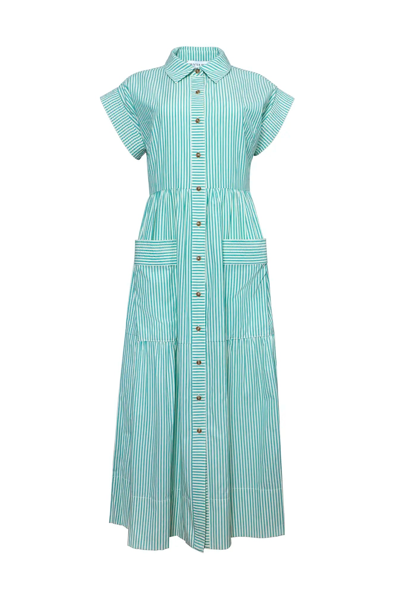 The Sarah Dress in Saltwater. 