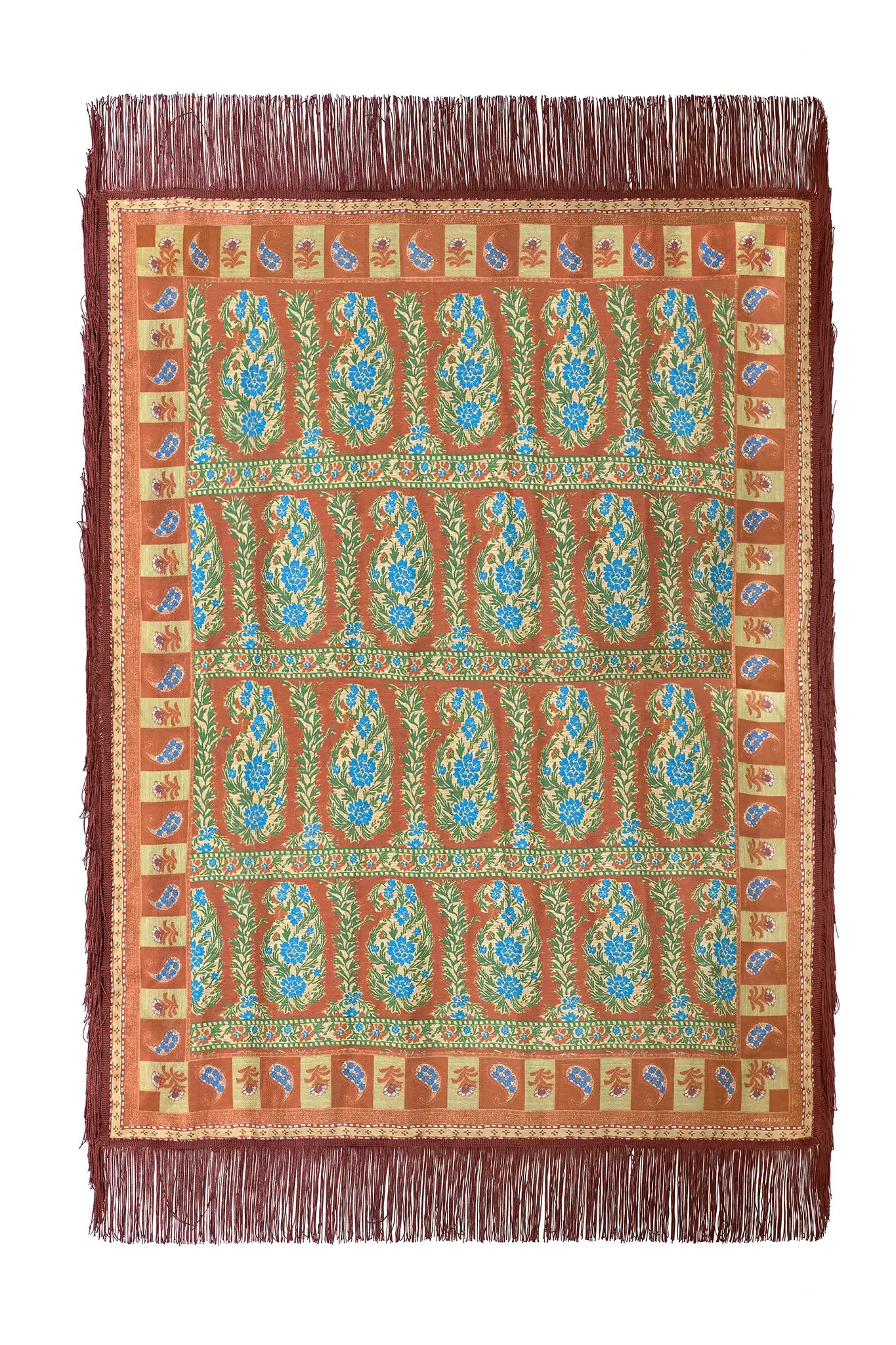 The scarf in Amber Glen Brown. 