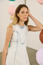 The Sedona Dress in Washed Blue Denim. 