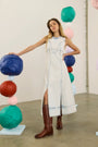 The Sedona Dress in Washed Blue Denim. 