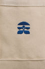 Close up of the back of the small canvas tote bag