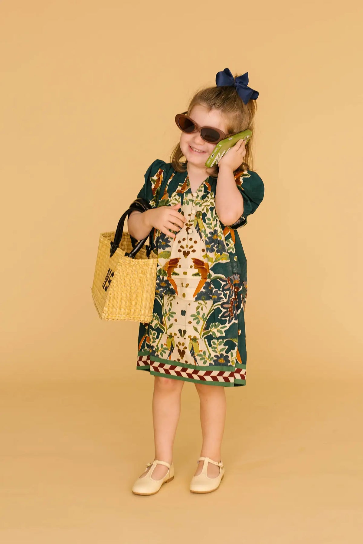 The Kids Jenkins Dress in Birds of a Feather Navy.