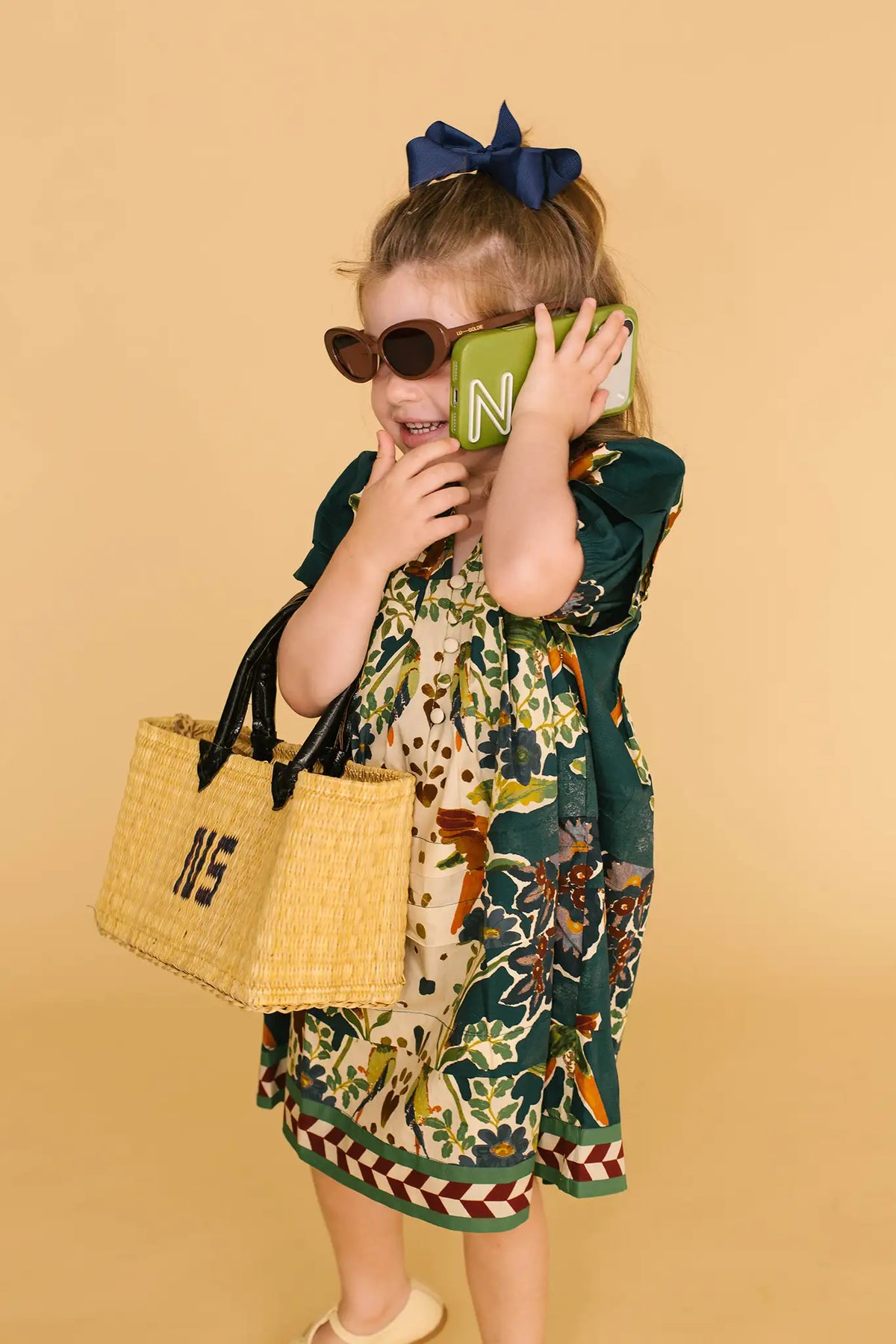 The Kids Jenkins Dress in Birds of a Feather Navy.