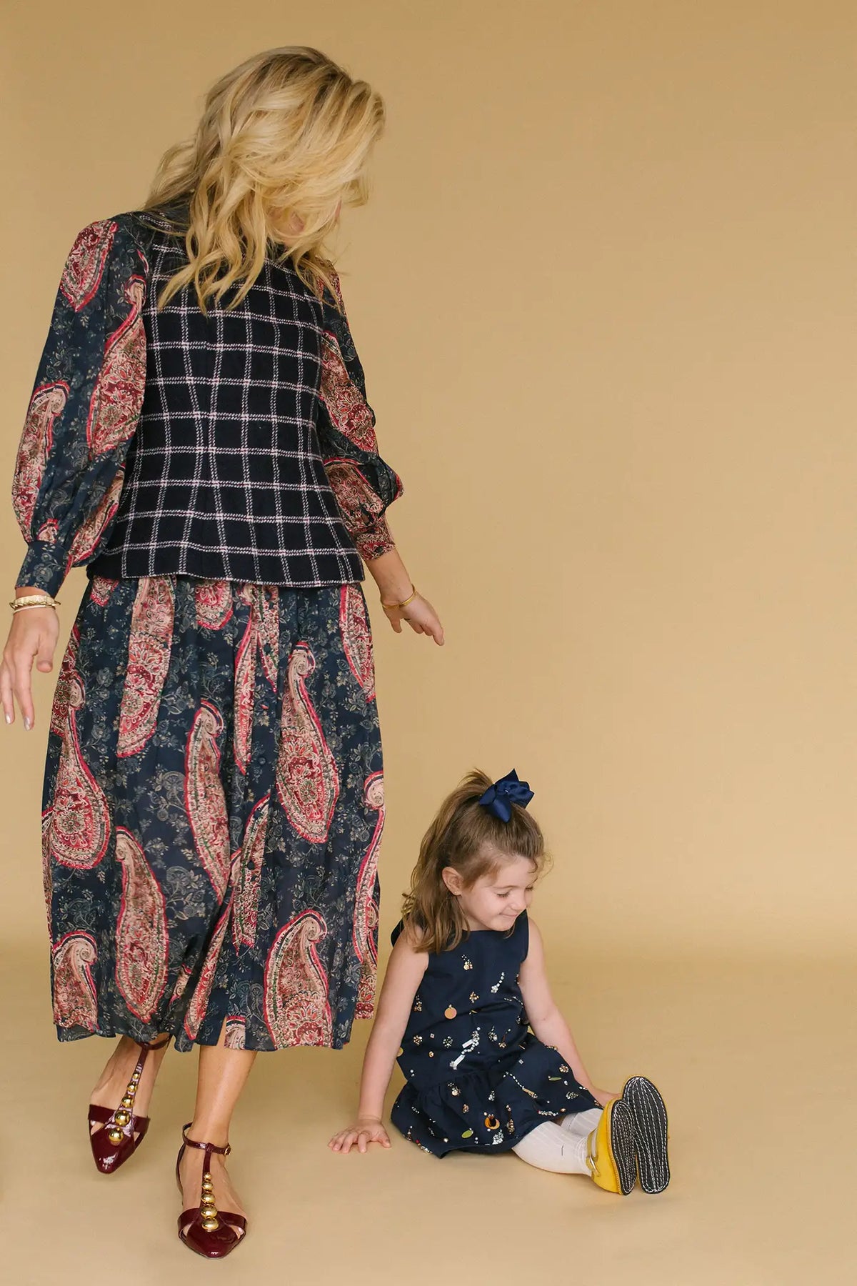 Nat Note in the Bini Top and Tenley Dress and her daughter in the Ellie Dress.