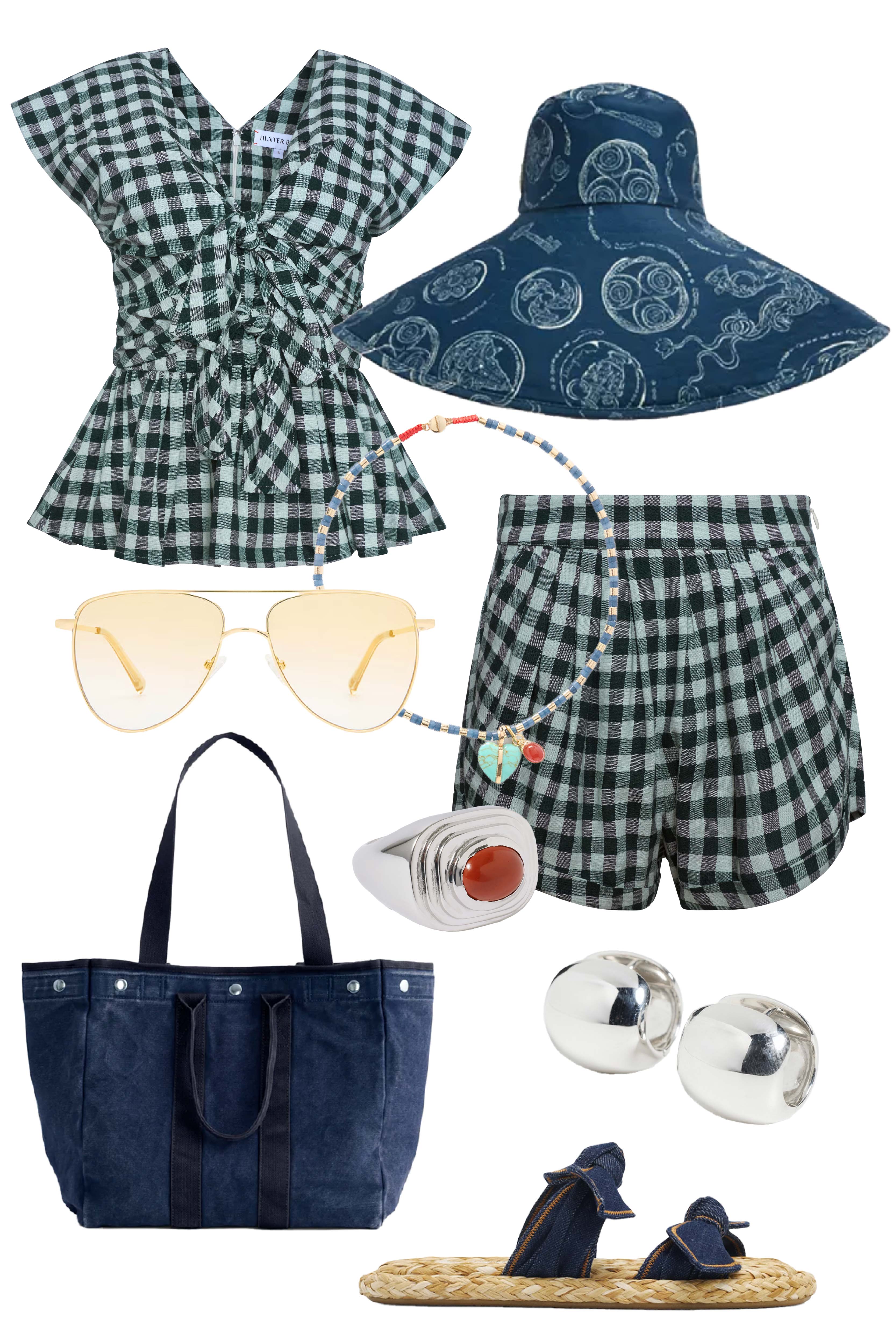 Faye Short | Gingham Mini Shorts | Hunter Bell