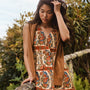 The Suni Dress in Amber Glen Cream.