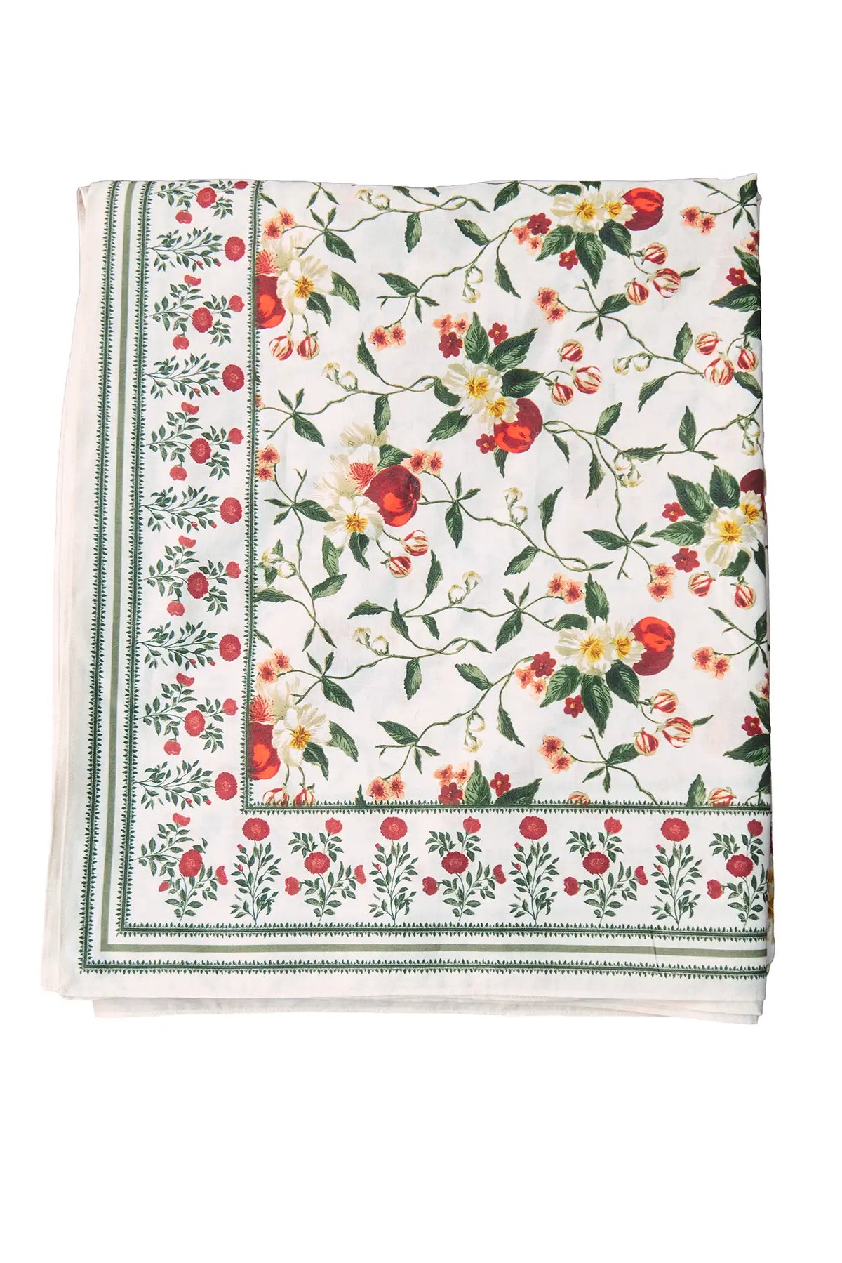 The Camellia Table Cloth in Camellia Ivory.