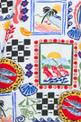 Close up of the The Kids Tank Swimsuit in Coastal Conversation