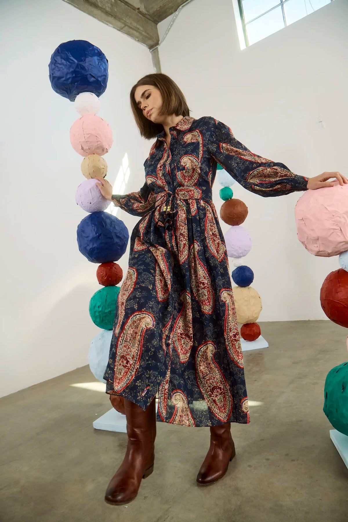 The Tenley Dress in Twilight Paisley.