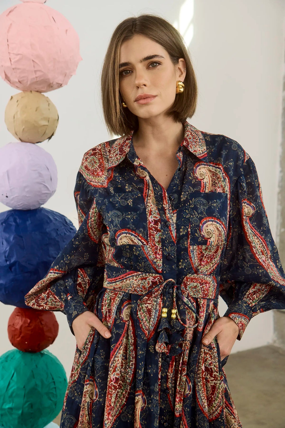 The Tenley Dress in Twilight Paisley.