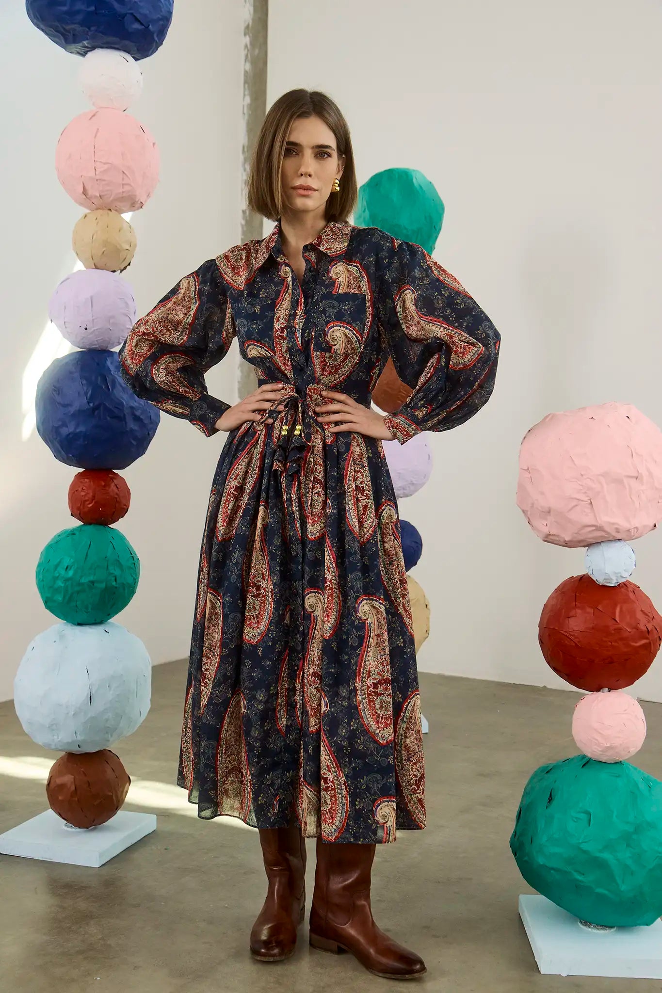 The Tenley Dress in Twilight Paisley.