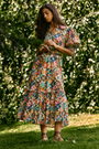 The Theresa Dress in Picnic Quilt. 