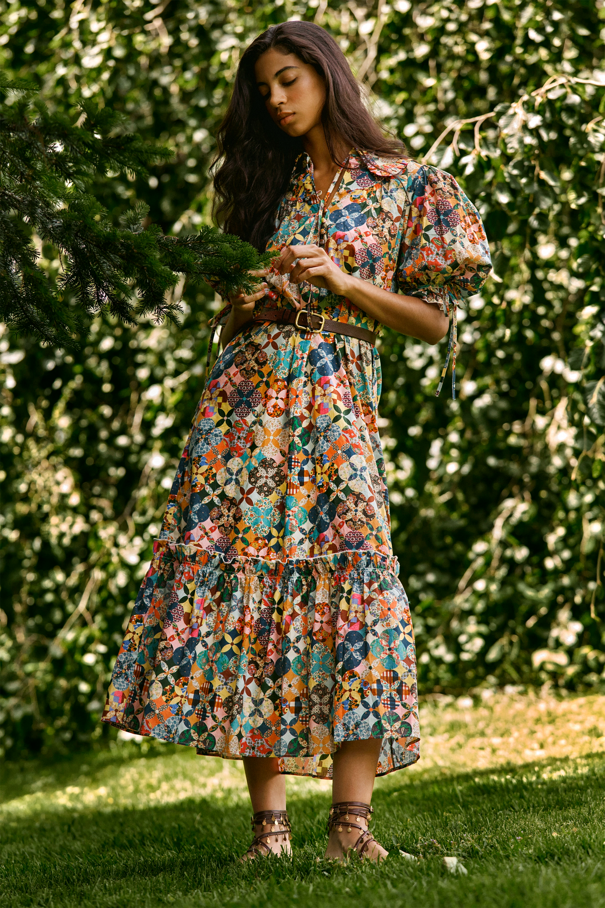 The Theresa Dress in Picnic Quilt. 