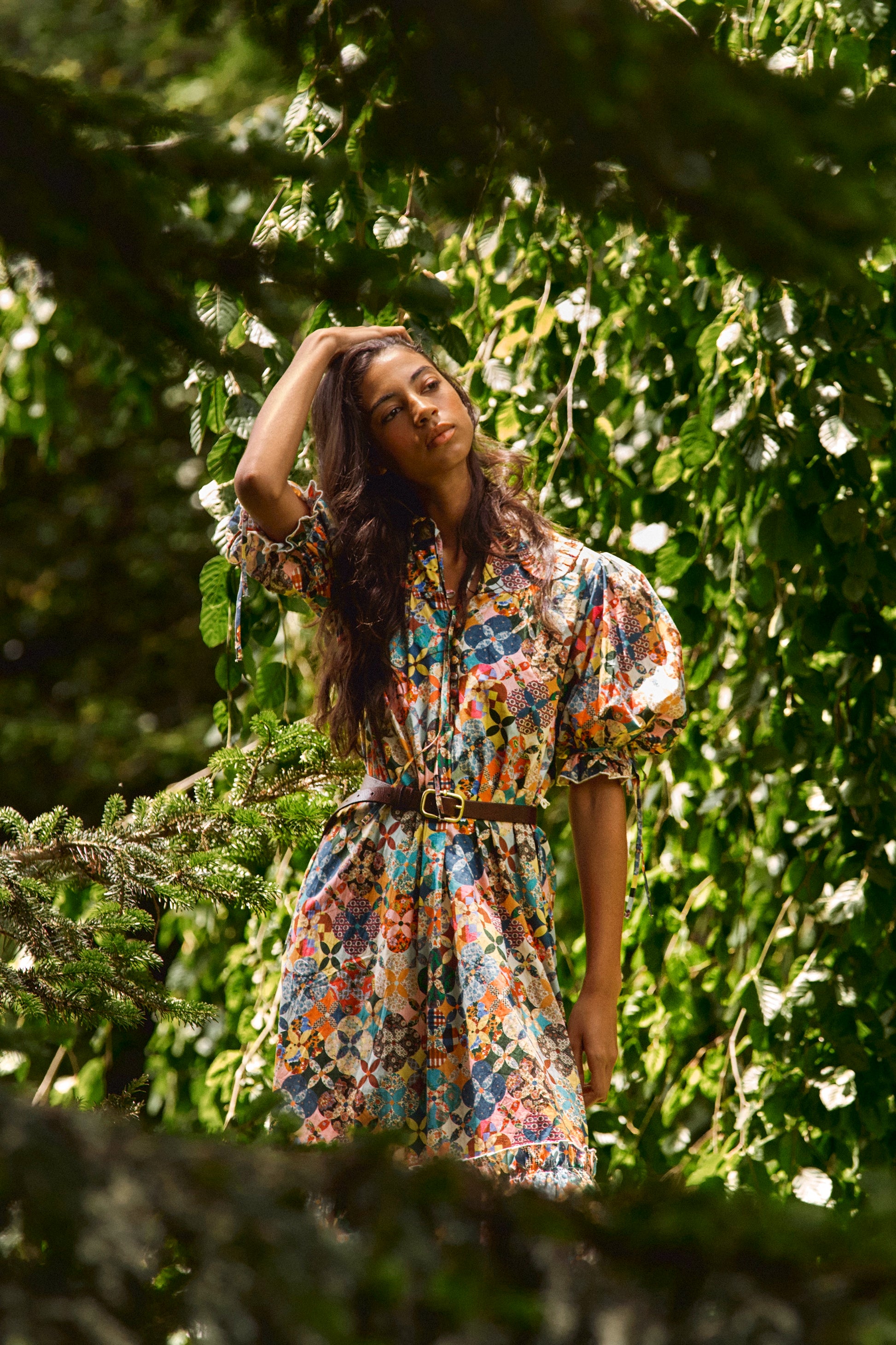 The Theresa Dress in Picnic Quilt. 