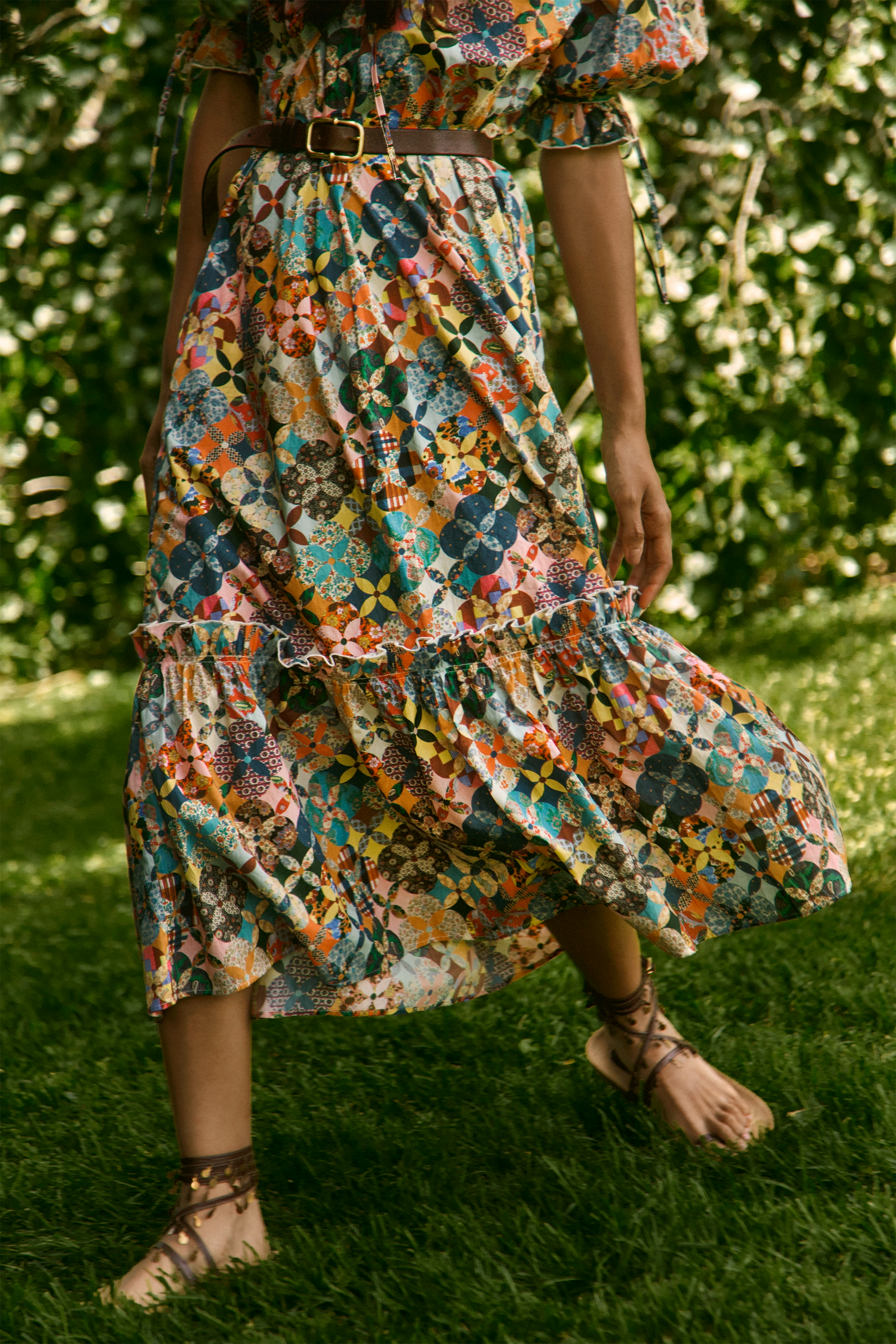 The Theresa Dress in Picnic Quilt. 