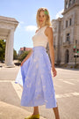 Rhode Tank in white paired with Thistle Skirt in Sullivan Stripe 