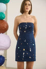 The Tori Dress in Atelier Splatter Navy. 