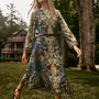 The Townes Dress in Birds of a Feather Navy. 