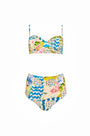 The Bikini Bottom in Morning Glory paired with matching top