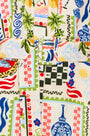 Close up of the Charlotte Dress in Coastal Conversation