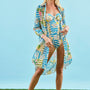The Flora Cover Up in Morning Glory paired with matching one piece set