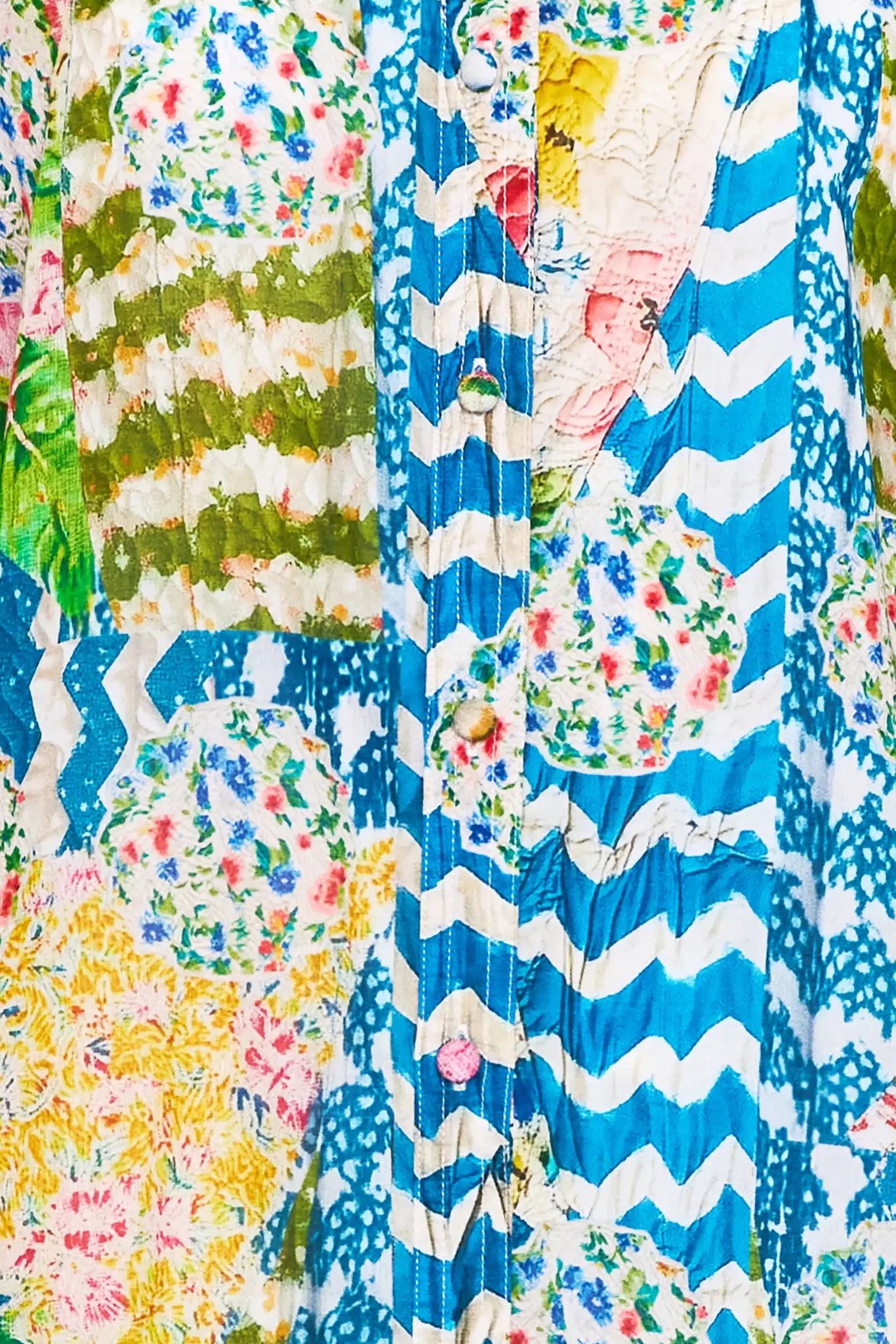 Close up of The Flora Cover Up in Morning Glory