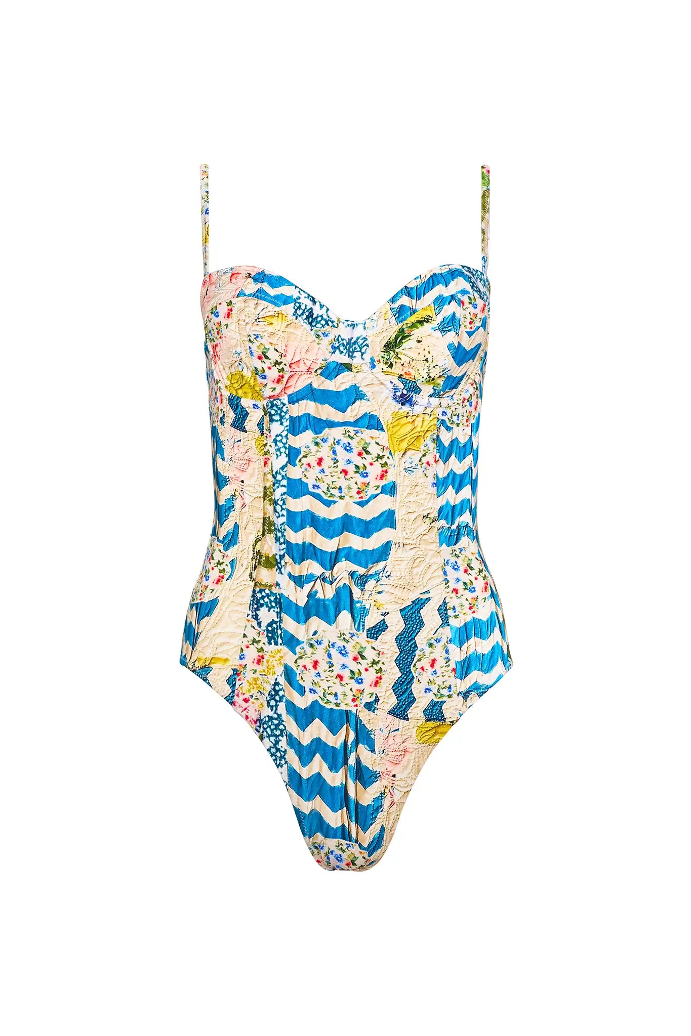 The Underwire One-Piece Swimsuit in Morning Glory