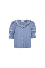 The Valene Blouse in Checkmate Navy. 