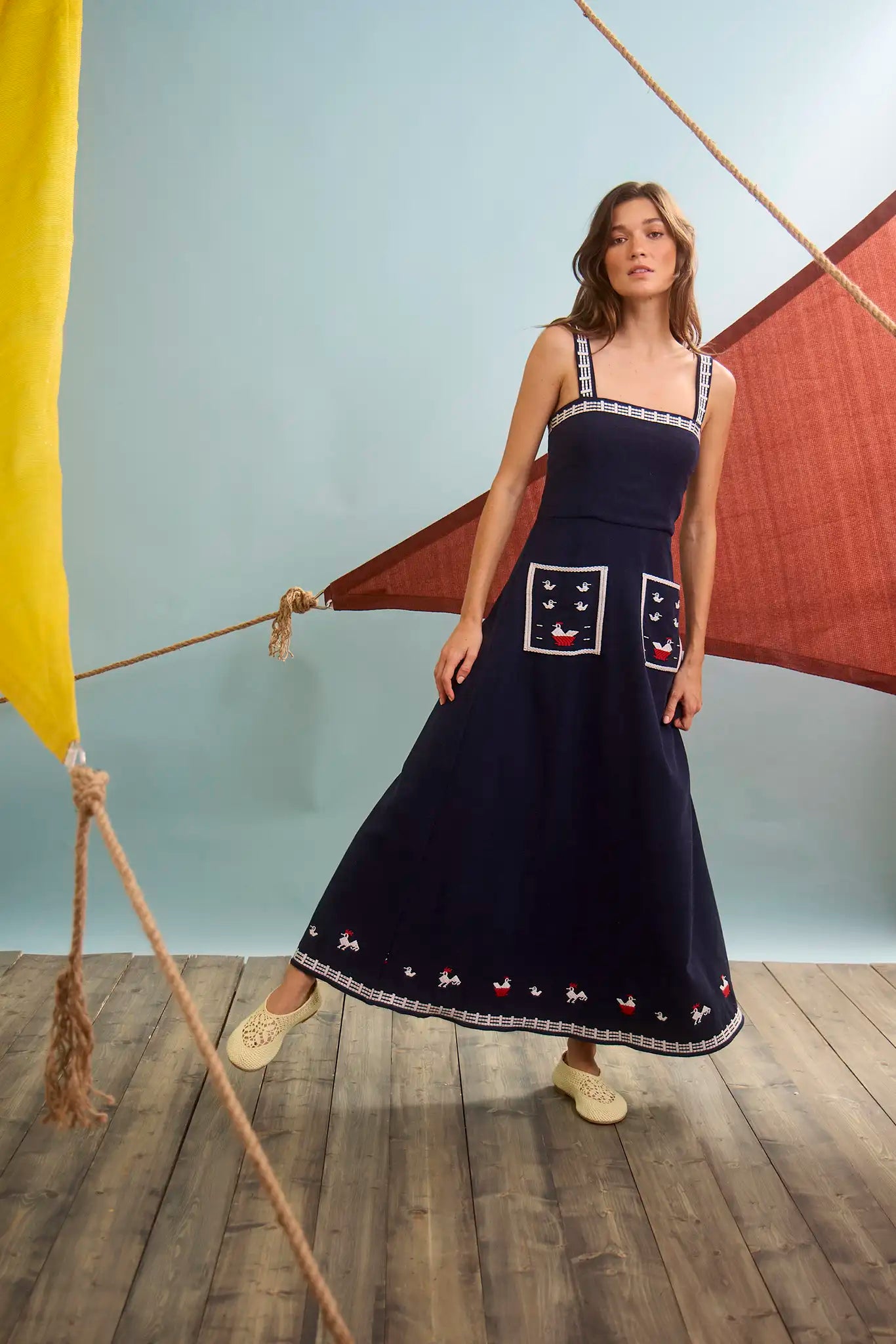 The Vaughn Dress in Deep Sea. 