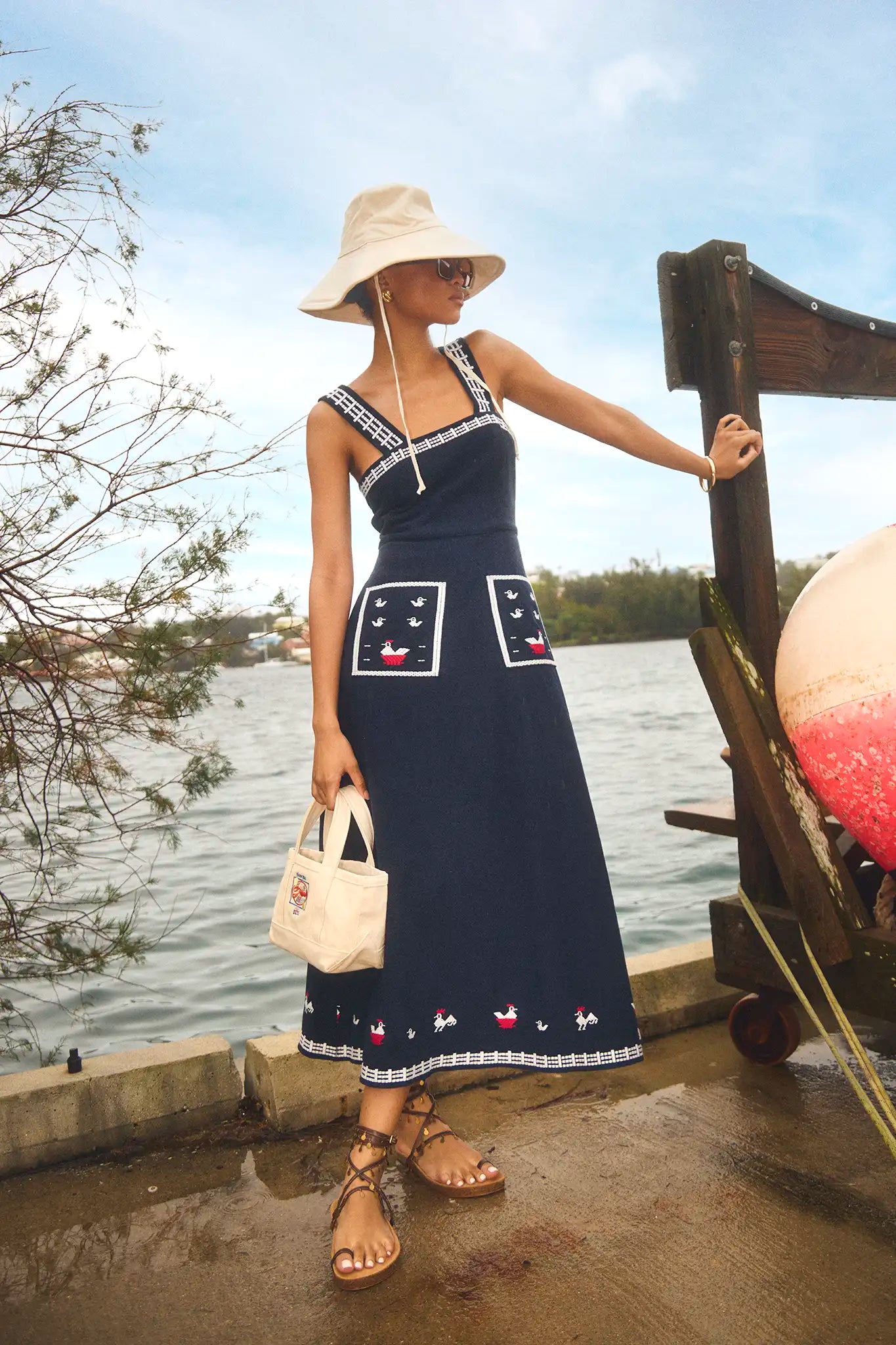 The Vaughn Dress in Deep Sea. 