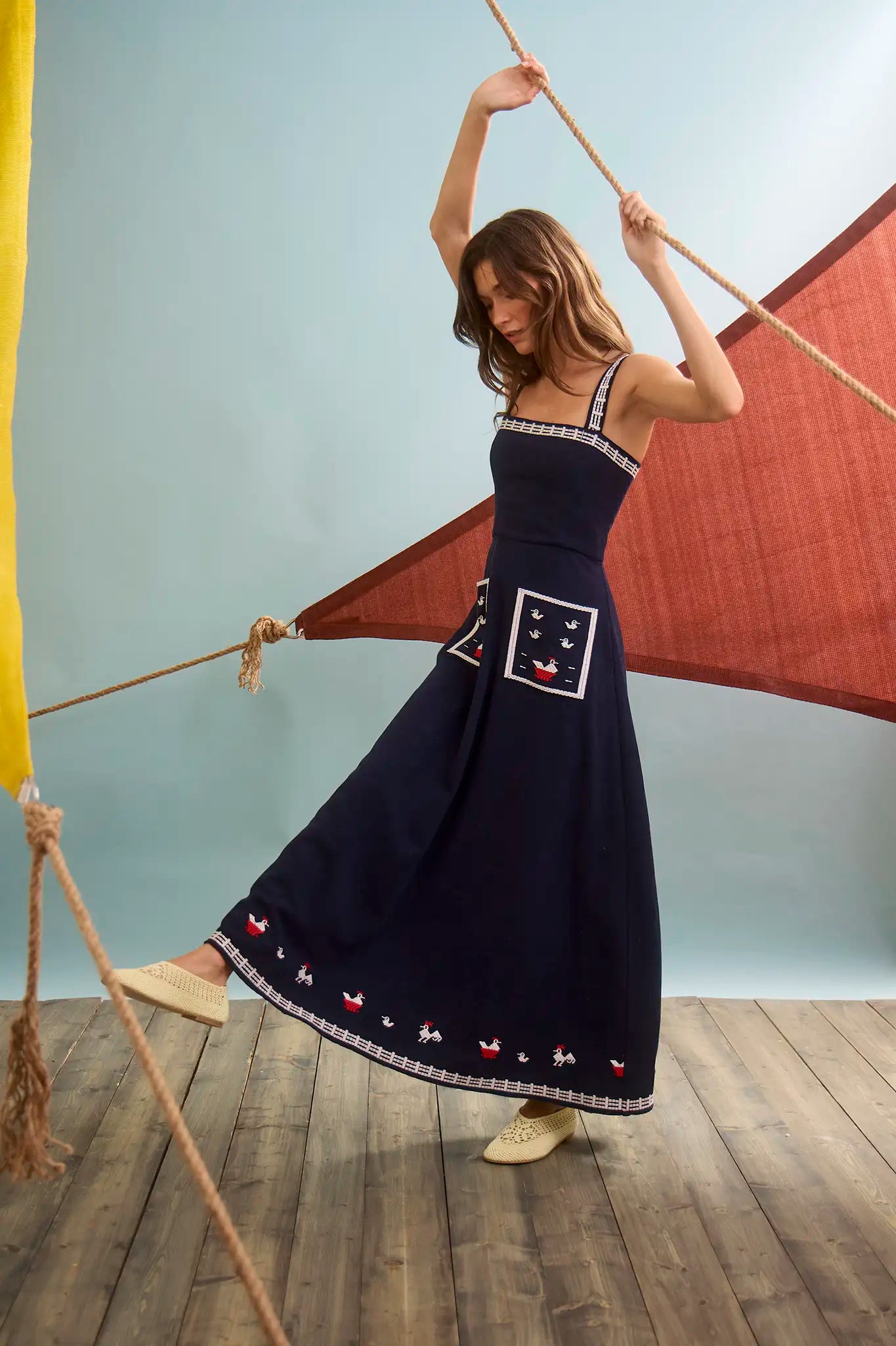 The Vaughn Dress in Deep Sea. 