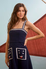 The Vaughn Dress in Deep Sea. 
